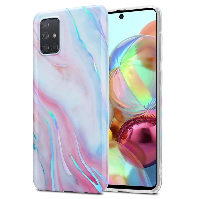 Cadorabo Hülle kompatibel mit Samsung Galaxy A71 4G Schutzhülle aus TPU Silikon mit Muster Mosaik