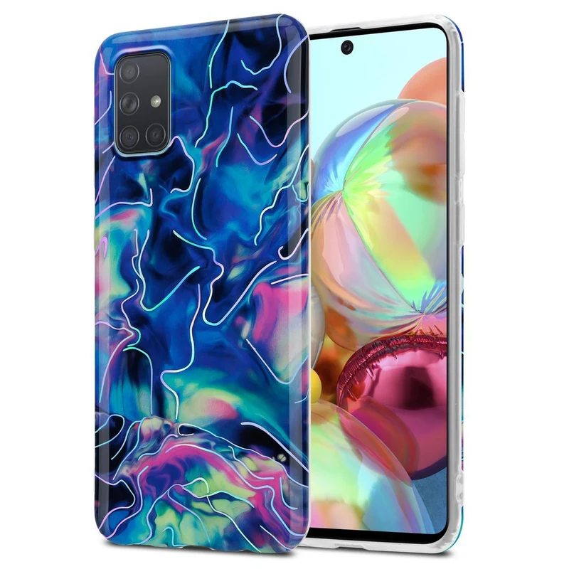 Cadorabo Hülle kompatibel mit Samsung Galaxy A71 4G Schutzhülle aus TPU Silikon mit Muster Mosaik