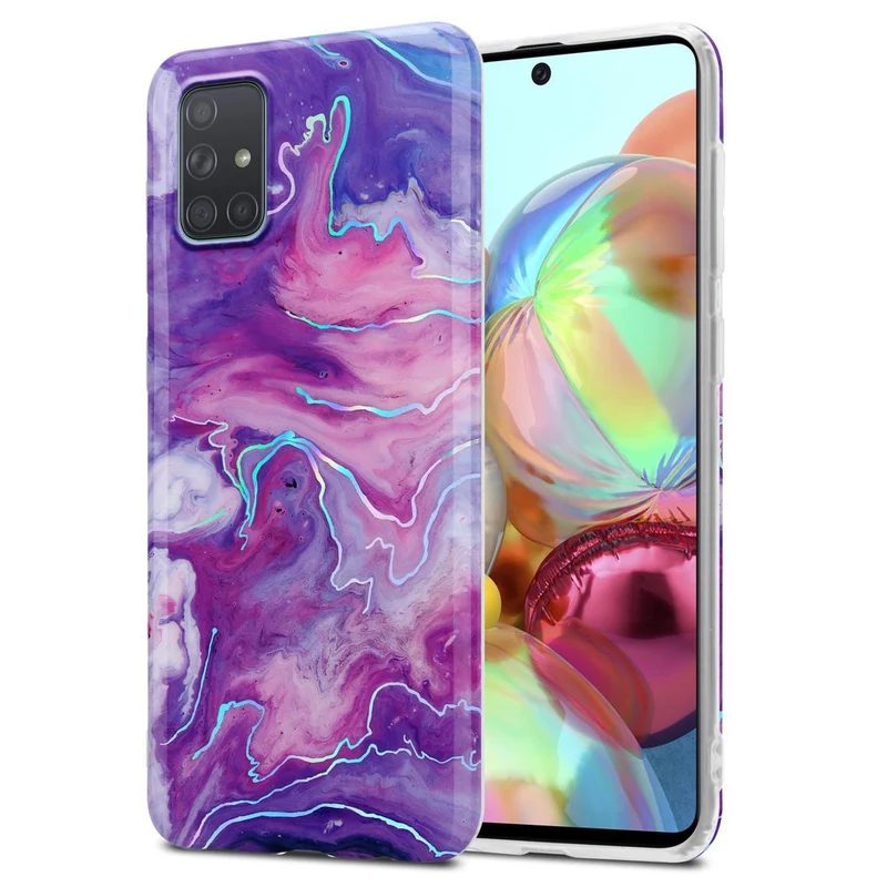 Cadorabo Hülle kompatibel mit Samsung Galaxy A71 4G Schutzhülle aus TPU Silikon mit Muster Mosaik