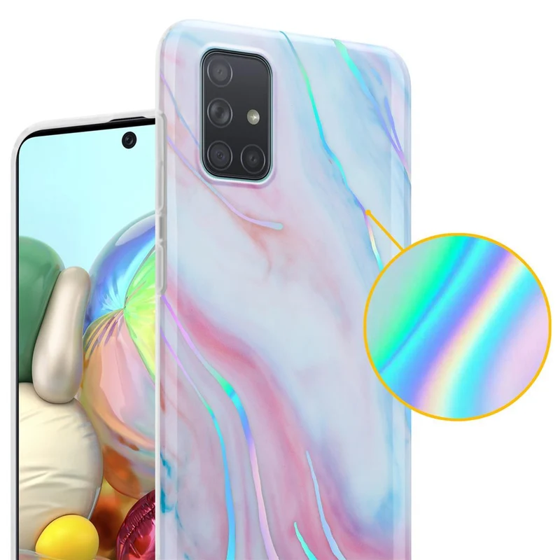 Cadorabo Hülle kompatibel mit Samsung Galaxy A71 4G Schutzhülle aus TPU Silikon mit Muster Mosaik