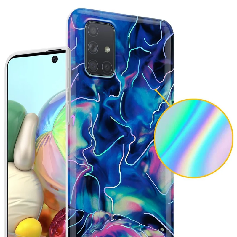 Cadorabo Hülle kompatibel mit Samsung Galaxy A71 4G Schutzhülle aus TPU Silikon mit Muster Mosaik