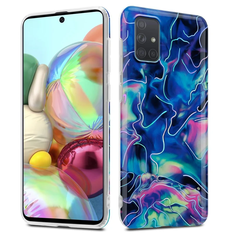 Cadorabo Hülle kompatibel mit Samsung Galaxy A71 4G Schutzhülle aus TPU Silikon mit Muster Mosaik
