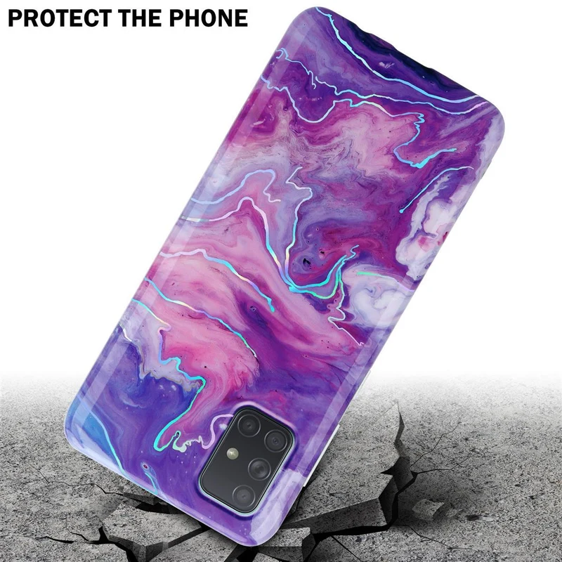 Cadorabo Hülle kompatibel mit Samsung Galaxy A71 4G Schutzhülle aus TPU Silikon mit Muster Mosaik