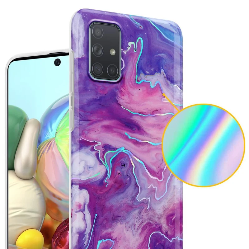 Cadorabo Hülle kompatibel mit Samsung Galaxy A71 4G Schutzhülle aus TPU Silikon mit Muster Mosaik