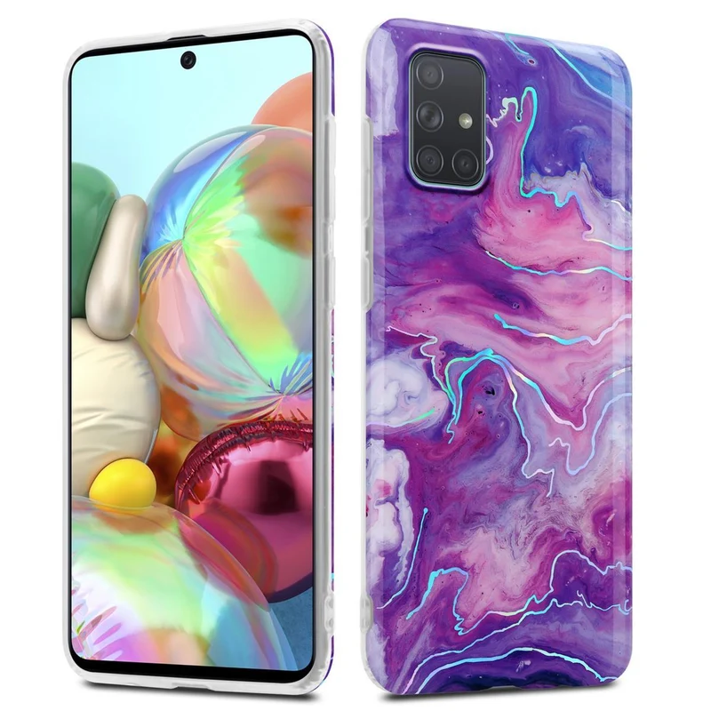 Cadorabo Hülle kompatibel mit Samsung Galaxy A71 4G Schutzhülle aus TPU Silikon mit Muster Mosaik