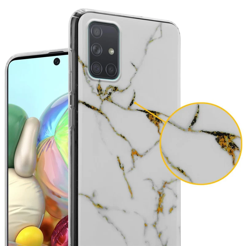 Cadorabo Hülle kompatibel mit Samsung Galaxy A71 4G Schutzhülle aus TPU Silikon mit Muster Mosaik