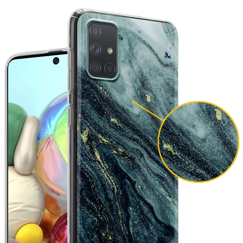 Cadorabo Hülle kompatibel mit Samsung Galaxy A71 4G Schutzhülle aus TPU Silikon mit Muster Mosaik