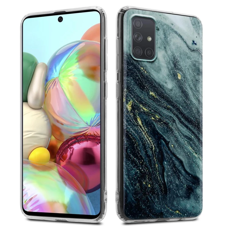 Cadorabo Hülle kompatibel mit Samsung Galaxy A71 4G Schutzhülle aus TPU Silikon mit Muster Mosaik
