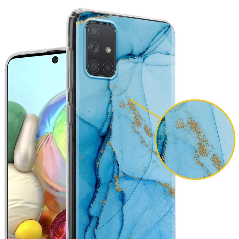 Cadorabo Hülle kompatibel mit Samsung Galaxy A71 4G Schutzhülle aus TPU Silikon mit Muster Mosaik