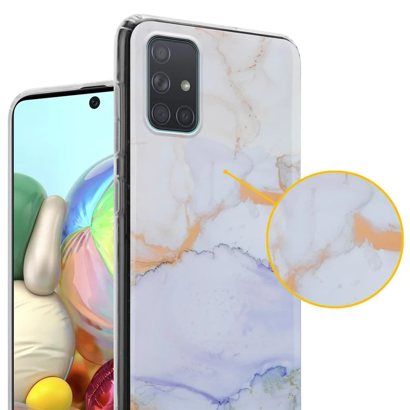 Cadorabo Hülle kompatibel mit Samsung Galaxy A71 4G Schutzhülle aus TPU Silikon mit Muster Mosaik