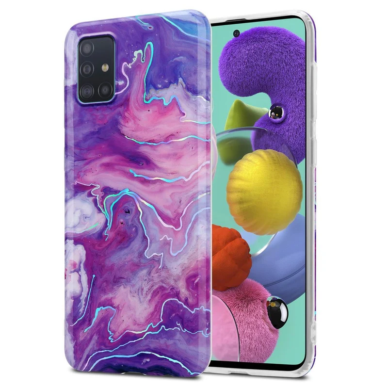 Cadorabo Hülle kompatibel mit Samsung Galaxy A51 4G / M40s Schutzhülle aus TPU Silikon mit Muster Mosaik