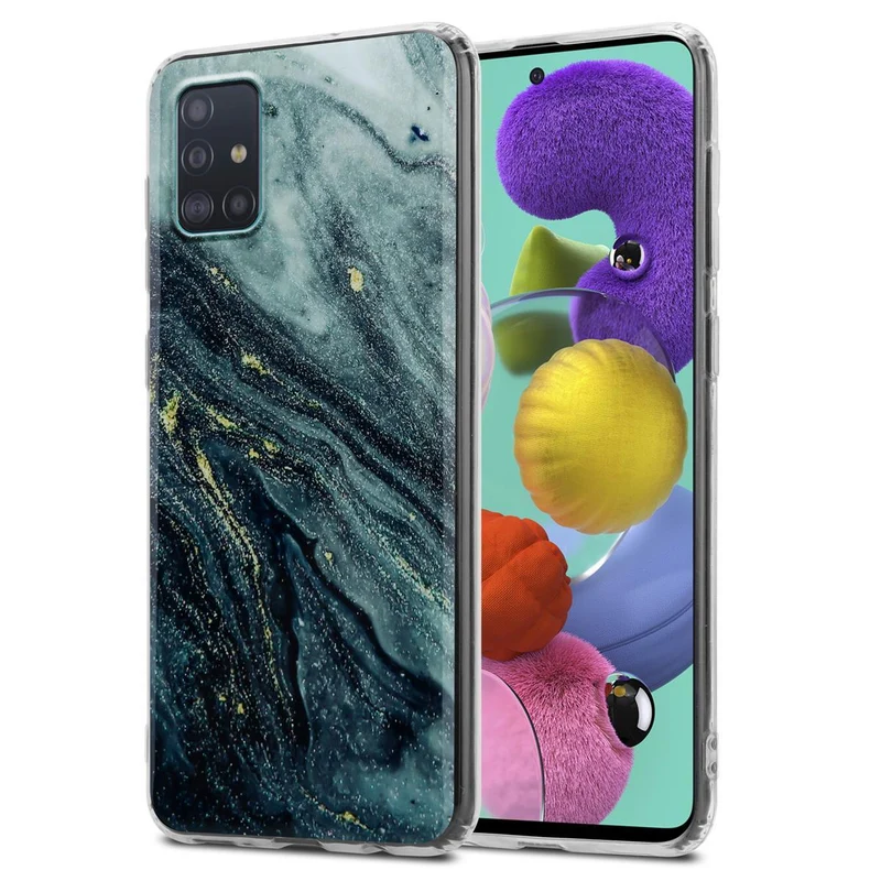 Cadorabo Hülle kompatibel mit Samsung Galaxy A51 4G / M40s Schutzhülle aus TPU Silikon mit Muster Mosaik