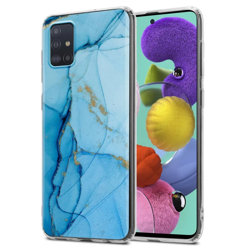 Cadorabo Hülle kompatibel mit Samsung Galaxy A51 4G / M40s Schutzhülle aus TPU Silikon mit Muster Mosaik
