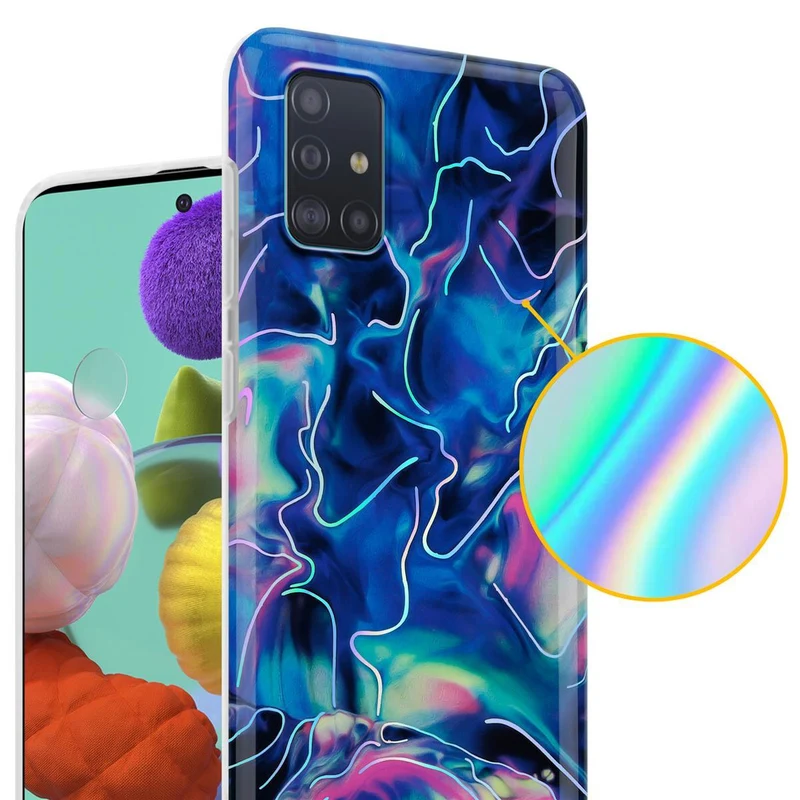 Cadorabo Hülle kompatibel mit Samsung Galaxy A51 4G / M40s Schutzhülle aus TPU Silikon mit Muster Mosaik