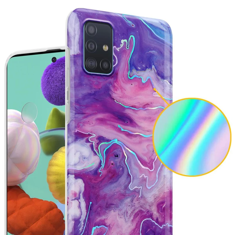 Cadorabo Hülle kompatibel mit Samsung Galaxy A51 4G / M40s Schutzhülle aus TPU Silikon mit Muster Mosaik