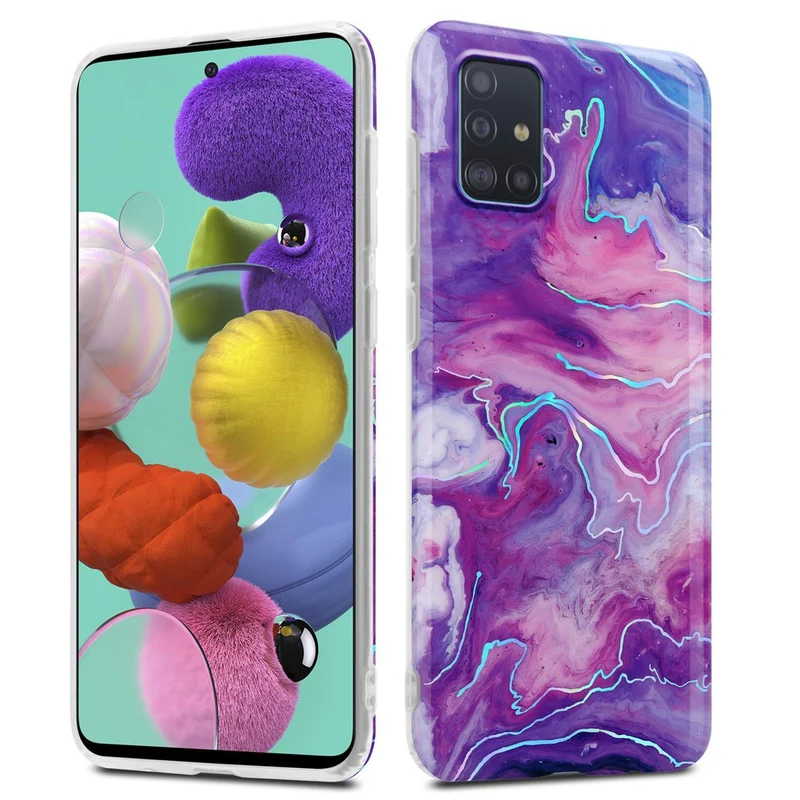 Cadorabo Hülle kompatibel mit Samsung Galaxy A51 4G / M40s Schutzhülle aus TPU Silikon mit Muster Mosaik