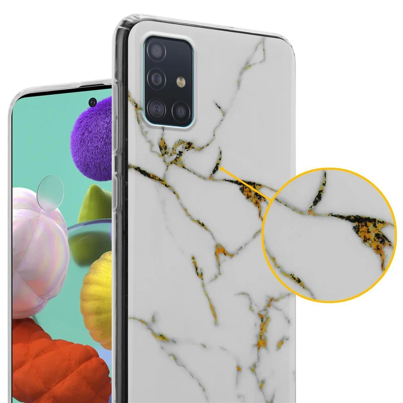 Cadorabo Hülle kompatibel mit Samsung Galaxy A51 4G / M40s Schutzhülle aus TPU Silikon mit Muster Mosaik