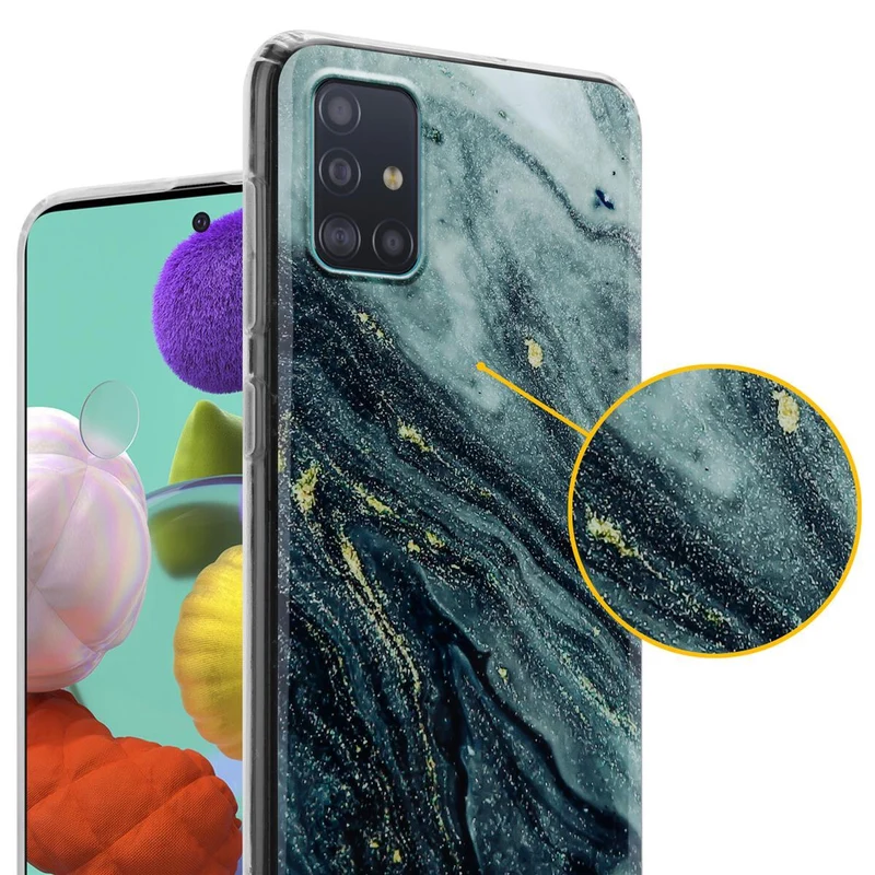 Cadorabo Hülle kompatibel mit Samsung Galaxy A51 4G / M40s Schutzhülle aus TPU Silikon mit Muster Mosaik