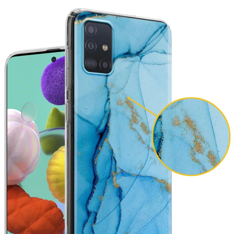 Cadorabo Hülle kompatibel mit Samsung Galaxy A51 4G / M40s Schutzhülle aus TPU Silikon mit Muster Mosaik