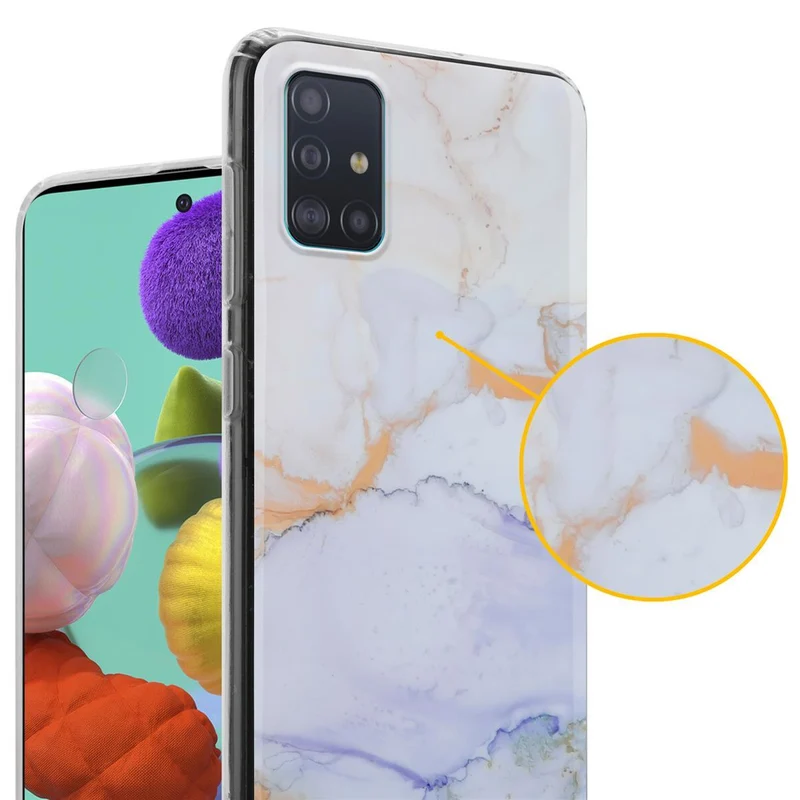 Cadorabo Hülle kompatibel mit Samsung Galaxy A51 4G / M40s Schutzhülle aus TPU Silikon mit Muster Mosaik