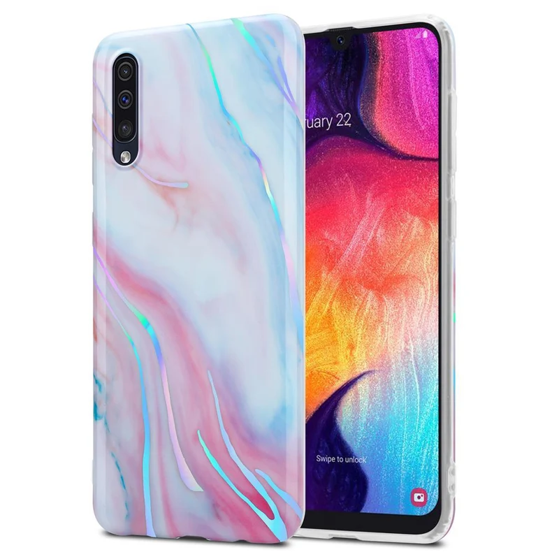 Cadorabo Hülle kompatibel mit Samsung Galaxy A50 4G / A50s / A30s Schutzhülle aus TPU Silikon mit Muster Mosaik