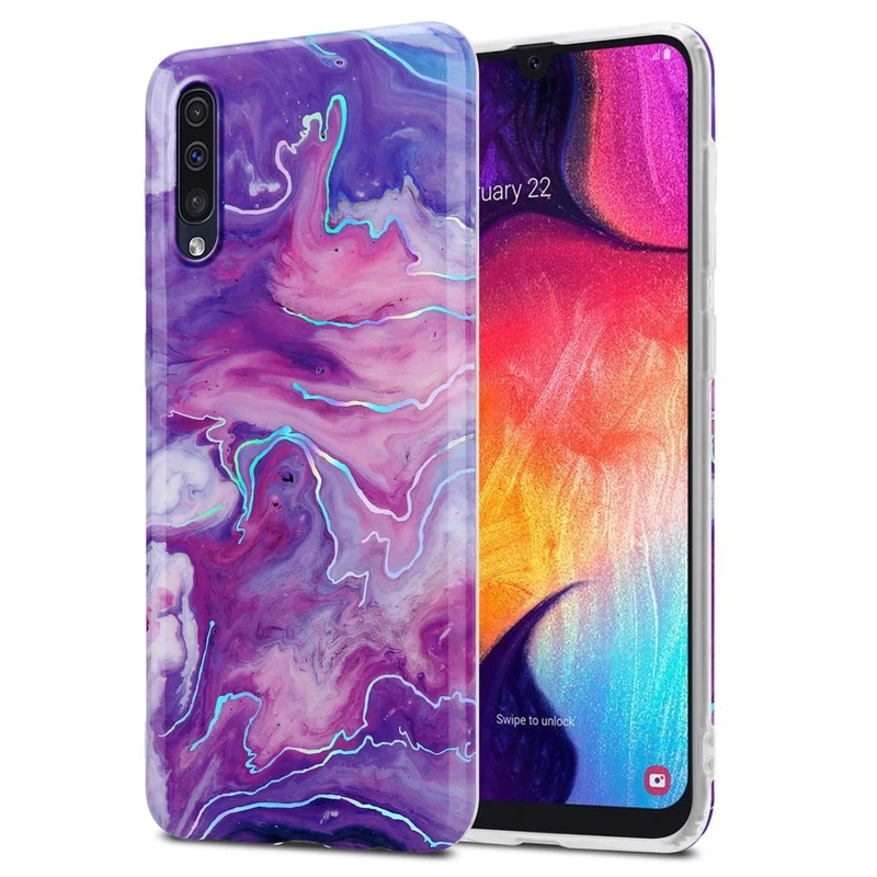 Cadorabo Hülle kompatibel mit Samsung Galaxy A50 4G / A50s / A30s Schutzhülle aus TPU Silikon mit Muster Mosaik