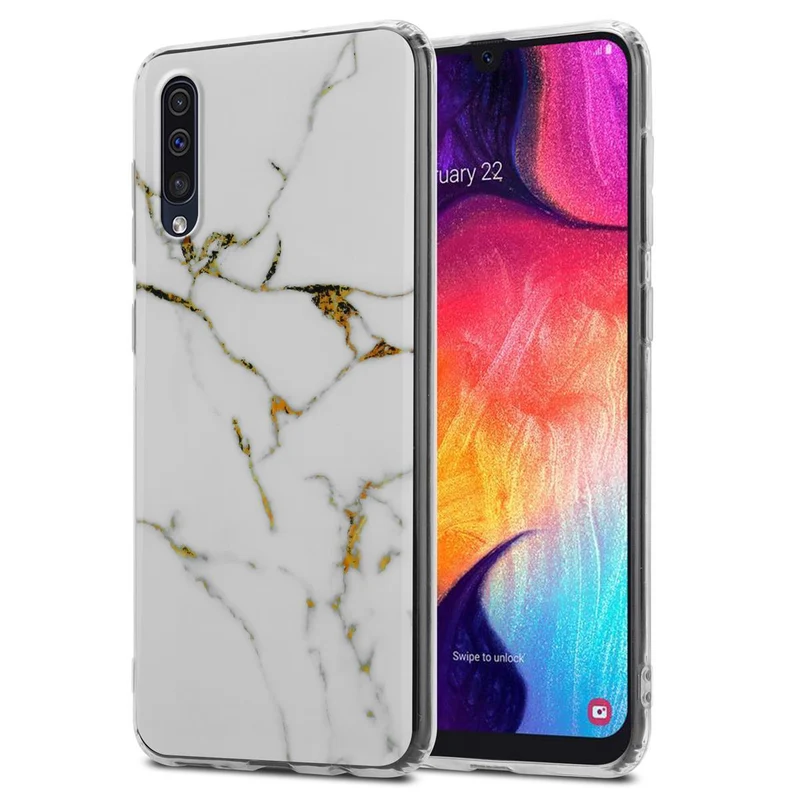 Cadorabo Hülle kompatibel mit Samsung Galaxy A50 4G / A50s / A30s Schutzhülle aus TPU Silikon mit Muster Mosaik
