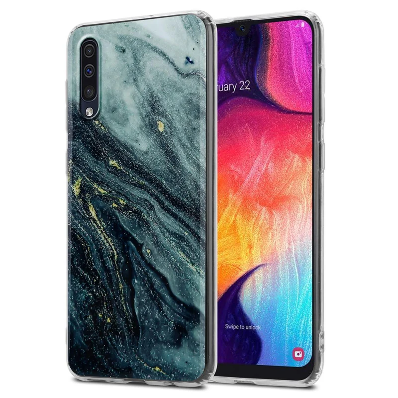 Cadorabo Hülle kompatibel mit Samsung Galaxy A50 4G / A50s / A30s Schutzhülle aus TPU Silikon mit Muster Mosaik