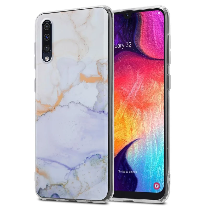 Cadorabo Hülle kompatibel mit Samsung Galaxy A50 4G / A50s / A30s Schutzhülle aus TPU Silikon mit Muster Mosaik