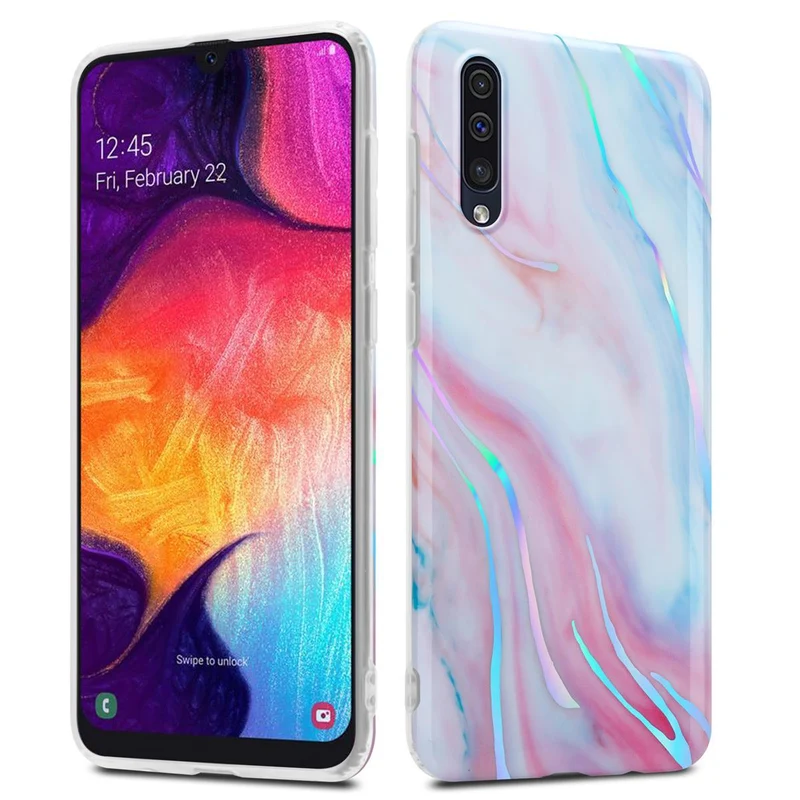 Cadorabo Hülle kompatibel mit Samsung Galaxy A50 4G / A50s / A30s Schutzhülle aus TPU Silikon mit Muster Mosaik