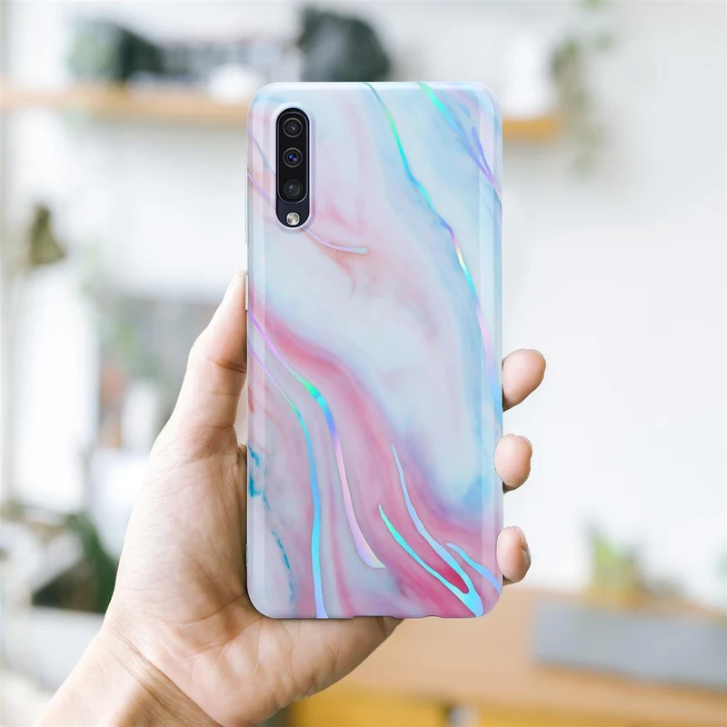 Cadorabo Hülle kompatibel mit Samsung Galaxy A50 4G / A50s / A30s Schutzhülle aus TPU Silikon mit Muster Mosaik