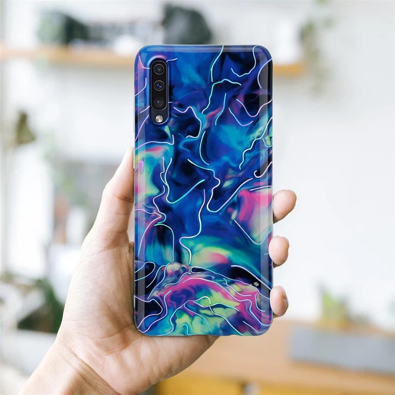 Cadorabo Hülle kompatibel mit Samsung Galaxy A50 4G / A50s / A30s Schutzhülle aus TPU Silikon mit Muster Mosaik