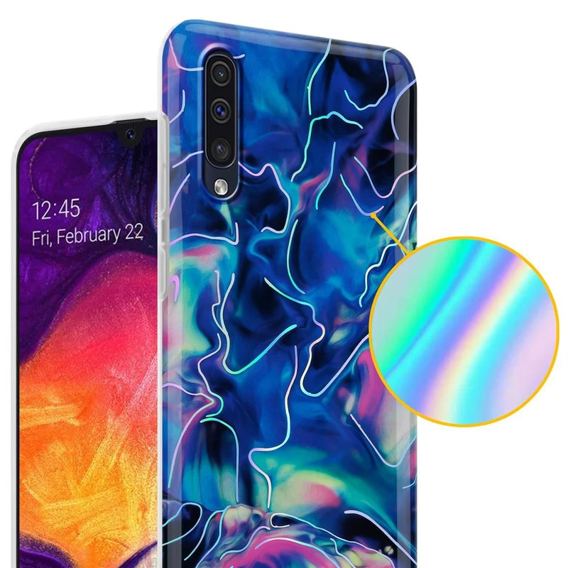 Cadorabo Hülle kompatibel mit Samsung Galaxy A50 4G / A50s / A30s Schutzhülle aus TPU Silikon mit Muster Mosaik