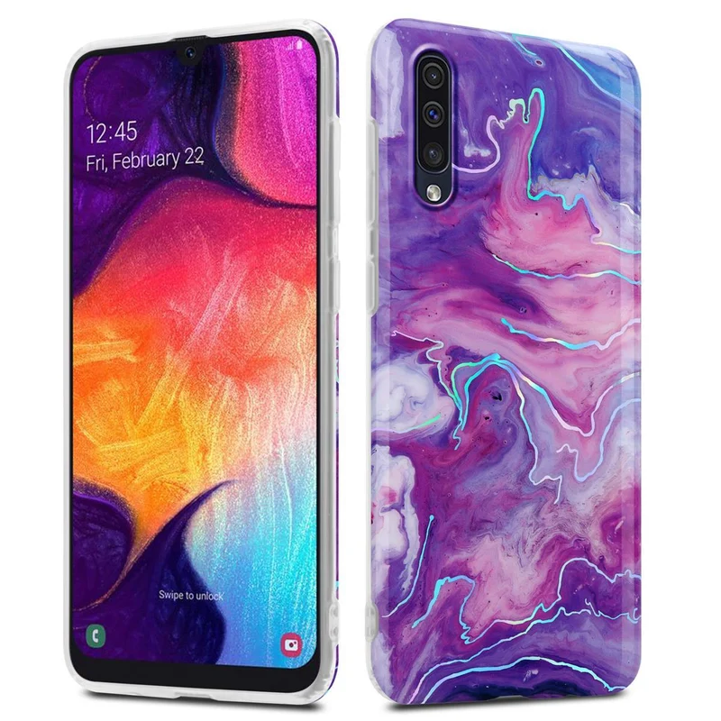 Cadorabo Hülle kompatibel mit Samsung Galaxy A50 4G / A50s / A30s Schutzhülle aus TPU Silikon mit Muster Mosaik