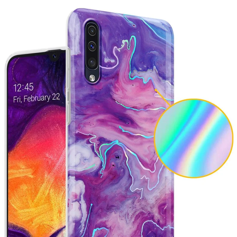 Cadorabo Hülle kompatibel mit Samsung Galaxy A50 4G / A50s / A30s Schutzhülle aus TPU Silikon mit Muster Mosaik