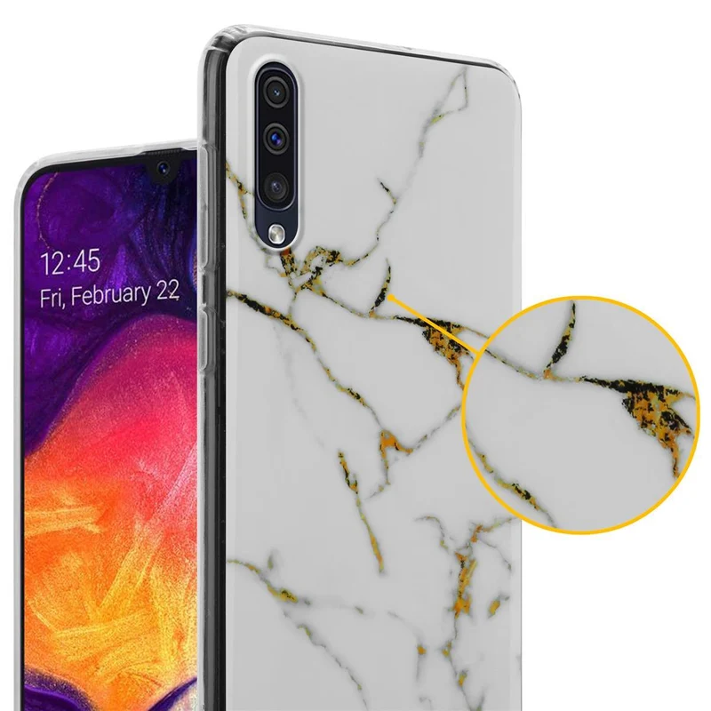 Cadorabo Hülle kompatibel mit Samsung Galaxy A50 4G / A50s / A30s Schutzhülle aus TPU Silikon mit Muster Mosaik