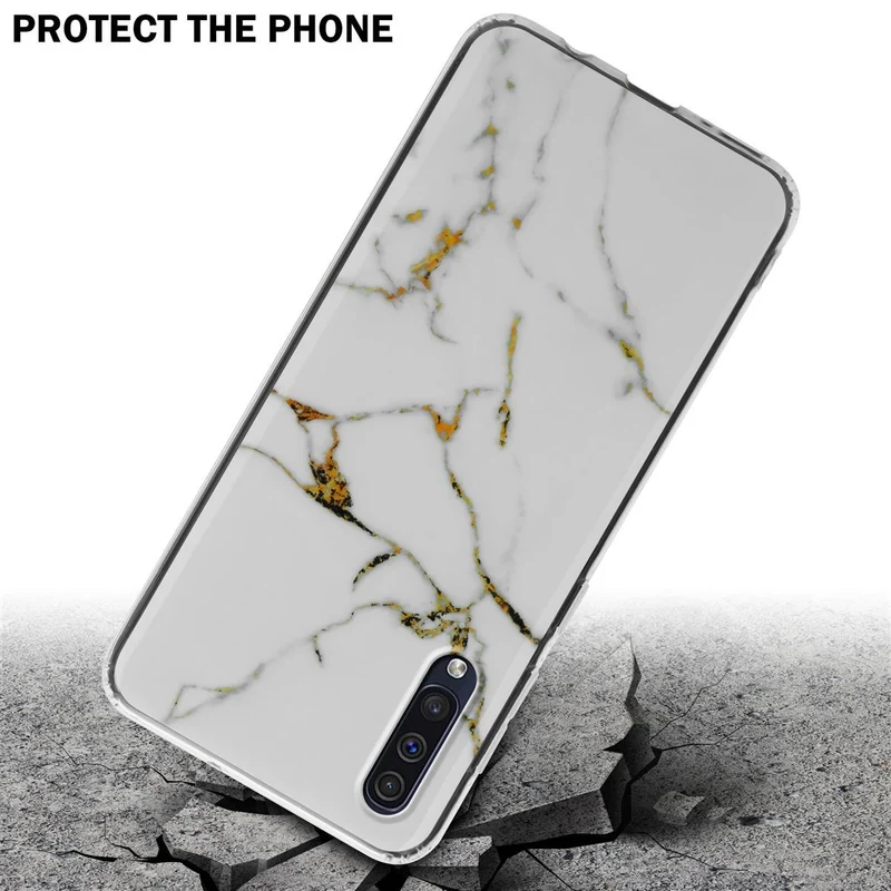 Cadorabo Hülle kompatibel mit Samsung Galaxy A50 4G / A50s / A30s Schutzhülle aus TPU Silikon mit Muster Mosaik