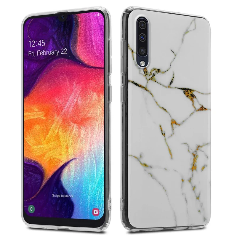Cadorabo Hülle kompatibel mit Samsung Galaxy A50 4G / A50s / A30s Schutzhülle aus TPU Silikon mit Muster Mosaik