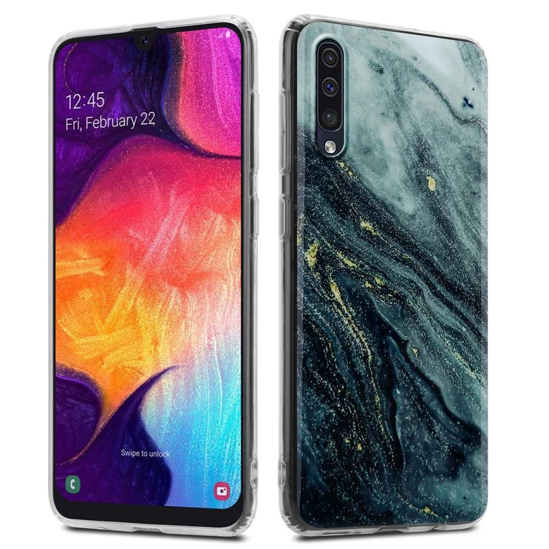 Cadorabo Hülle kompatibel mit Samsung Galaxy A50 4G / A50s / A30s Schutzhülle aus TPU Silikon mit Muster Mosaik