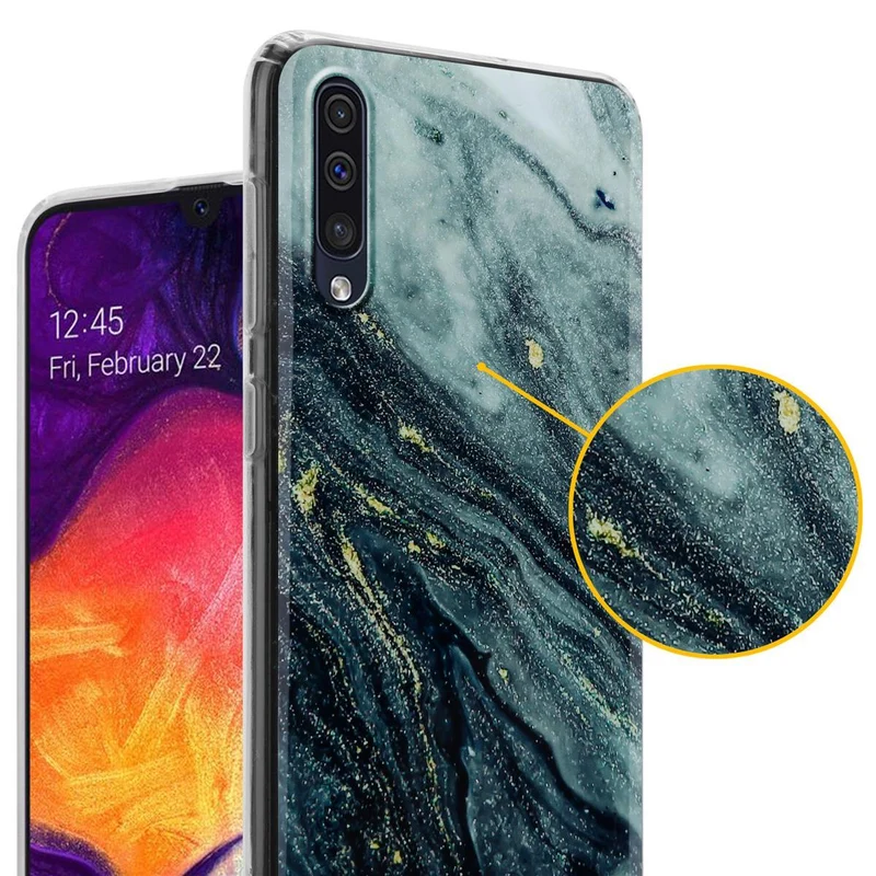 Cadorabo Hülle kompatibel mit Samsung Galaxy A50 4G / A50s / A30s Schutzhülle aus TPU Silikon mit Muster Mosaik