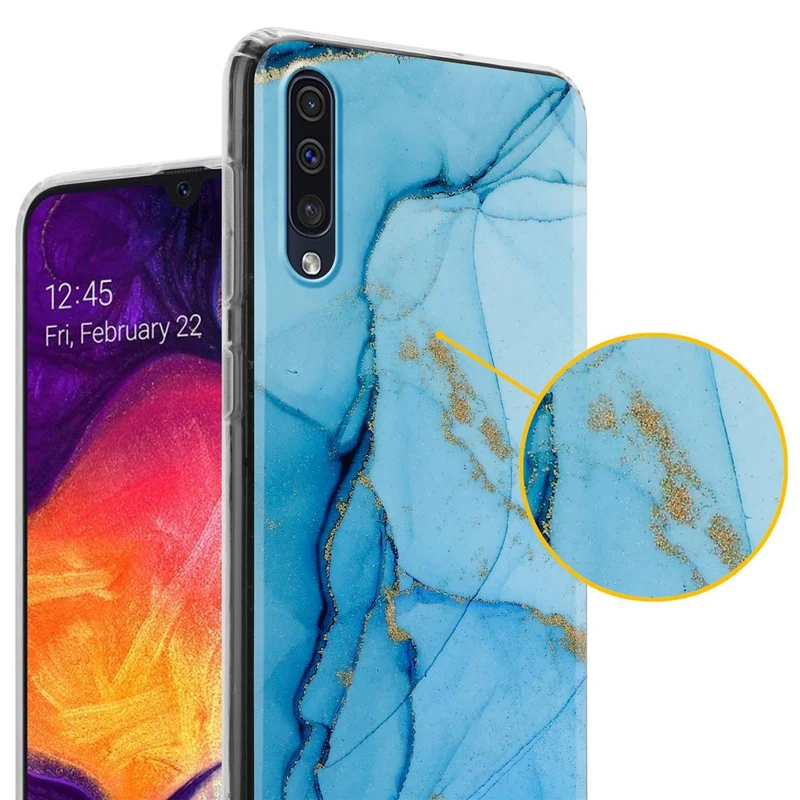 Cadorabo Hülle kompatibel mit Samsung Galaxy A50 4G / A50s / A30s Schutzhülle aus TPU Silikon mit Muster Mosaik