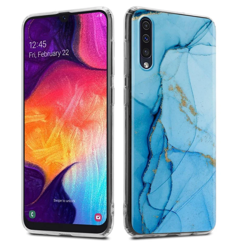 Cadorabo Hülle kompatibel mit Samsung Galaxy A50 4G / A50s / A30s Schutzhülle aus TPU Silikon mit Muster Mosaik