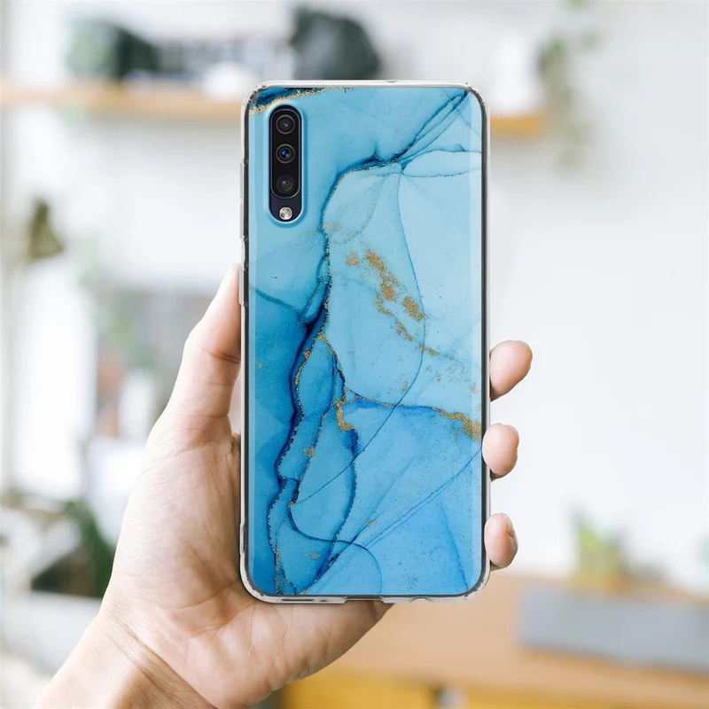 Cadorabo Hülle kompatibel mit Samsung Galaxy A50 4G / A50s / A30s Schutzhülle aus TPU Silikon mit Muster Mosaik