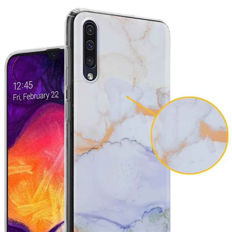 Cadorabo Hülle kompatibel mit Samsung Galaxy A50 4G / A50s / A30s Schutzhülle aus TPU Silikon mit Muster Mosaik