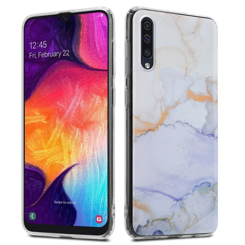 Cadorabo Hülle kompatibel mit Samsung Galaxy A50 4G / A50s / A30s Schutzhülle aus TPU Silikon mit Muster Mosaik