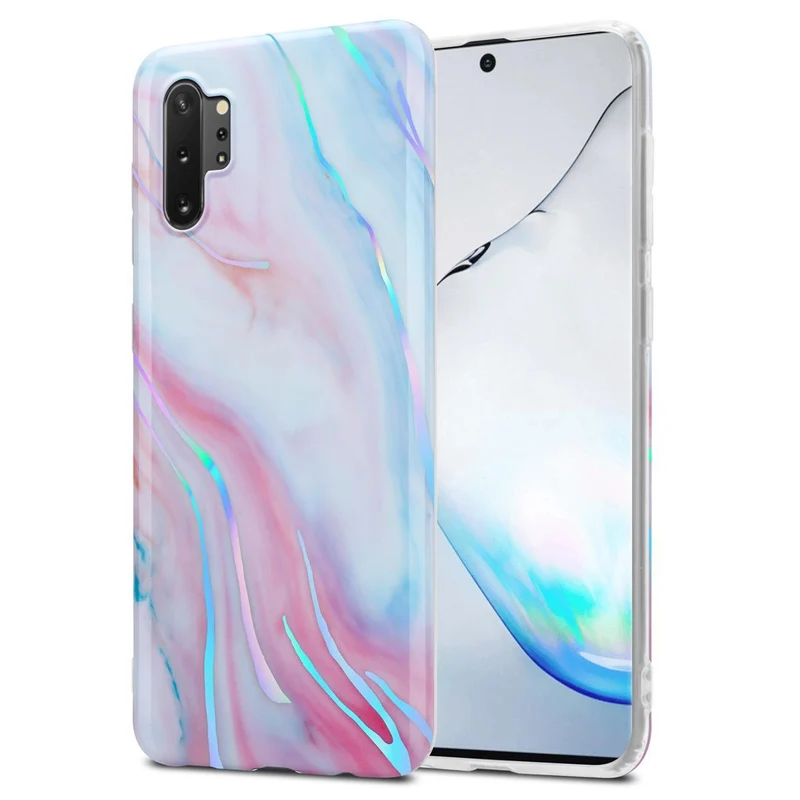 Cadorabo Hülle kompatibel mit Samsung Galaxy NOTE 10 PLUS Schutzhülle aus TPU Silikon mit Muster Mosaik