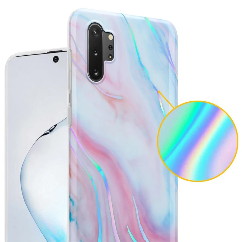 Cadorabo Hülle kompatibel mit Samsung Galaxy NOTE 10 PLUS Schutzhülle aus TPU Silikon mit Muster Mosaik