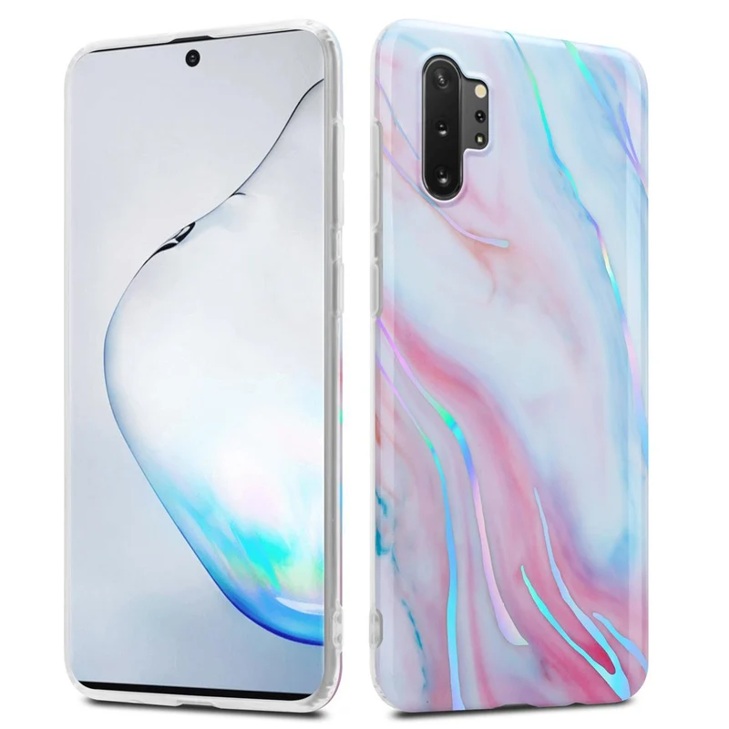 Cadorabo Hülle kompatibel mit Samsung Galaxy NOTE 10 PLUS Schutzhülle aus TPU Silikon mit Muster Mosaik