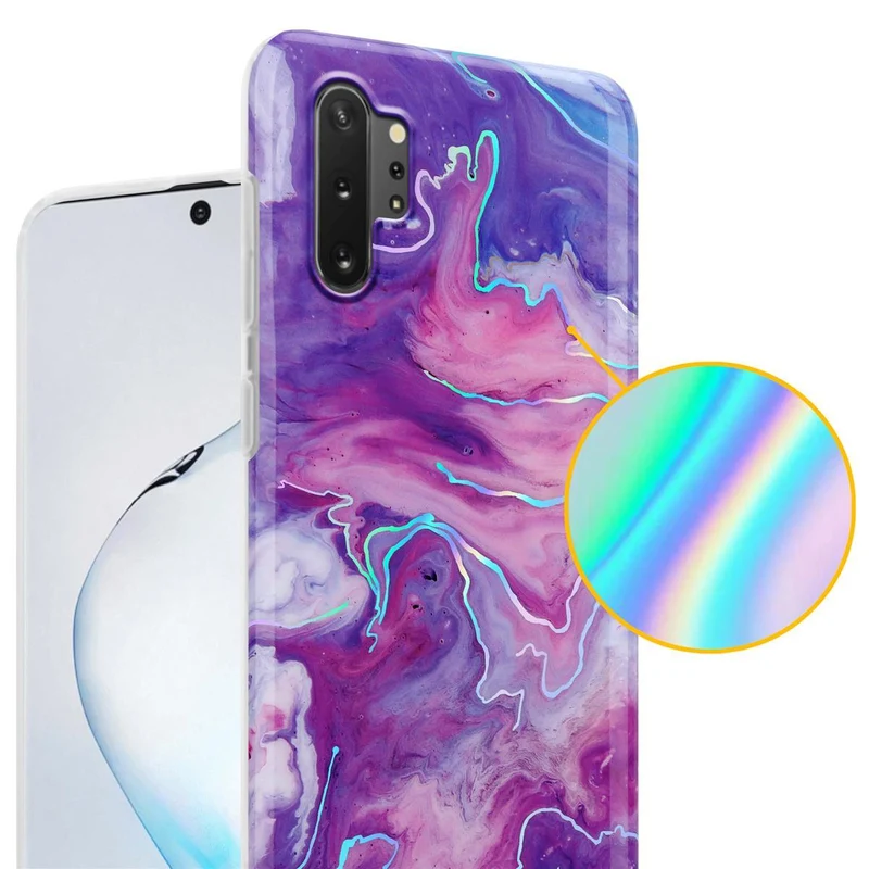 Cadorabo Hülle kompatibel mit Samsung Galaxy NOTE 10 PLUS Schutzhülle aus TPU Silikon mit Muster Mosaik