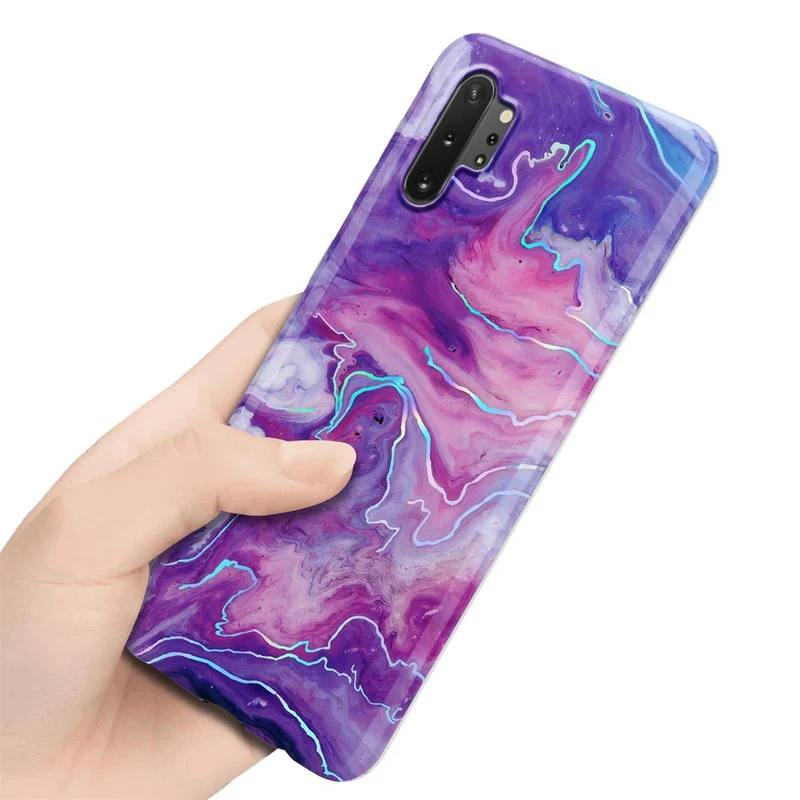Cadorabo Hülle kompatibel mit Samsung Galaxy NOTE 10 PLUS Schutzhülle aus TPU Silikon mit Muster Mosaik